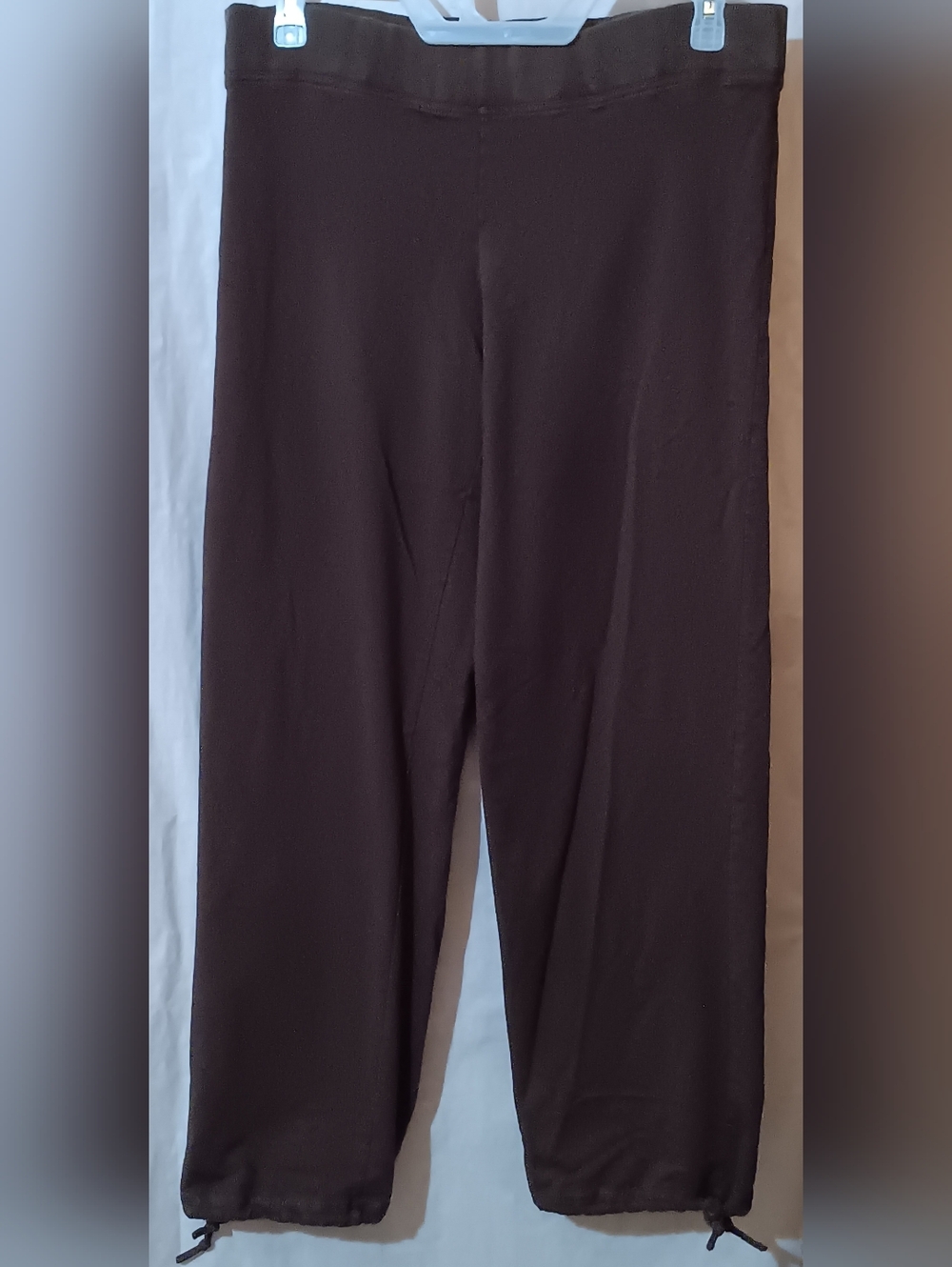 Merona Brown Cotton Pants With Tie Bottoms